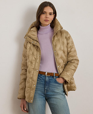 Women's Embroidered Puffer Coat | Macy's