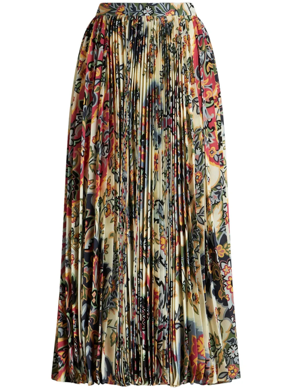 ETRO paisley-print Pleated Midi Skirt | Neutrals | FARFETCH | Farfetch Global