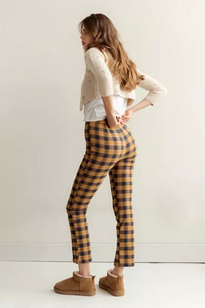 UO Tessa Plaid Flare Pant | Urban Outfitters (US and RoW)