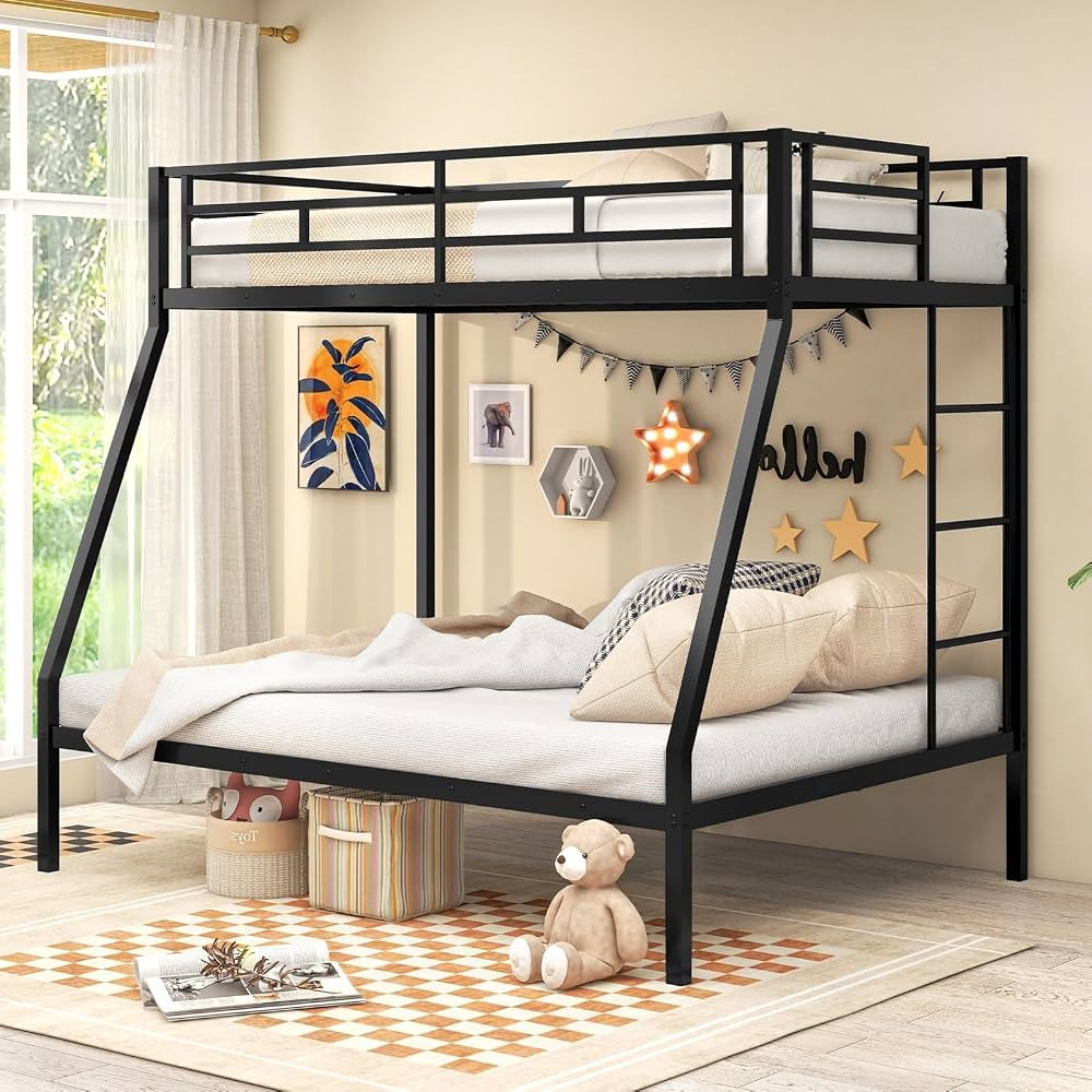 Giantex Bunk Bed Twin Over Full Size, Metal Bunk Bed with Ladder and Steel Frame Support, Space-S... | Amazon (US)