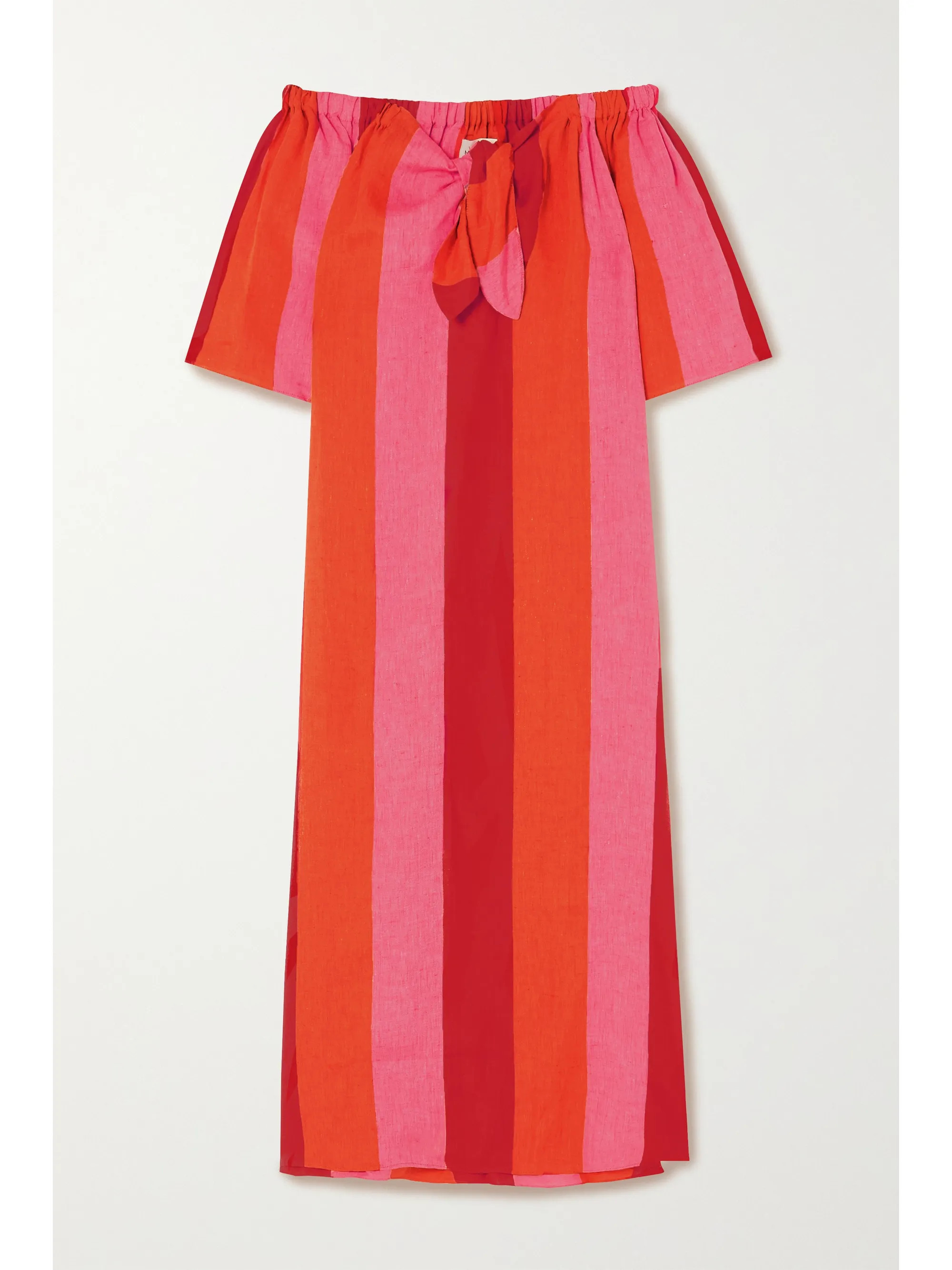 Kamala off-the-shoulder striped linen maxi dress | NET-A-PORTER (US)