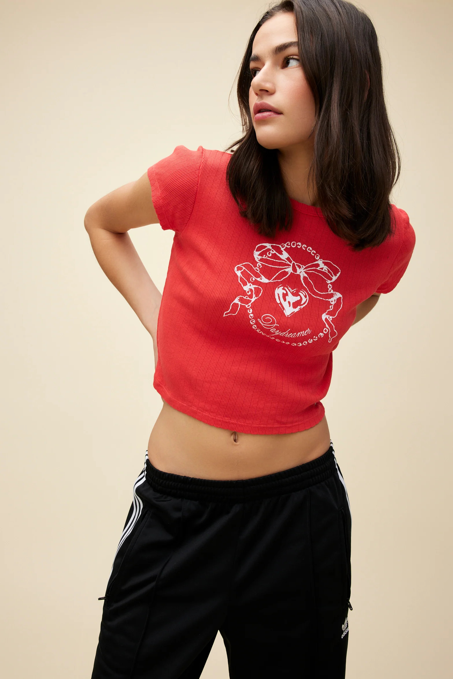 Daydreamer Bow Pointelle Tee | Daydreamer