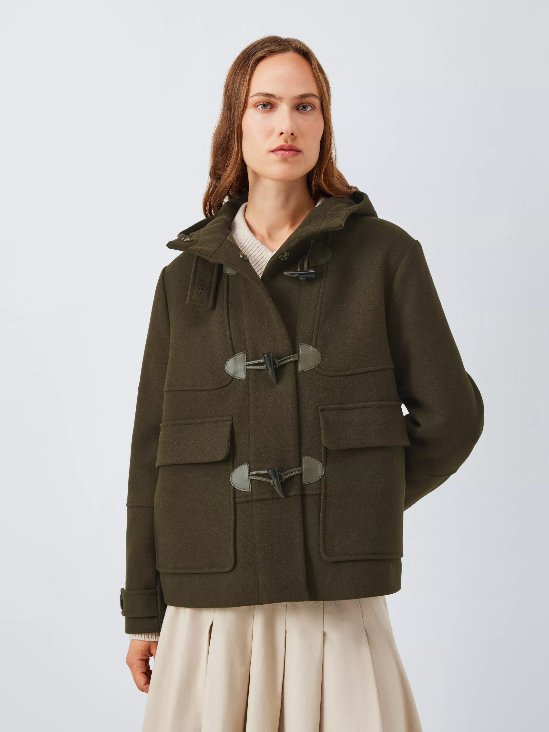 John Lewis Short Wool Blend Duffle Coat | John Lewis (UK)