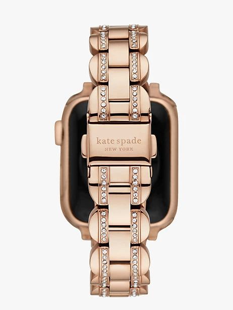 rose gold pavé scallop link band for apple watch® | Kate Spade (US)