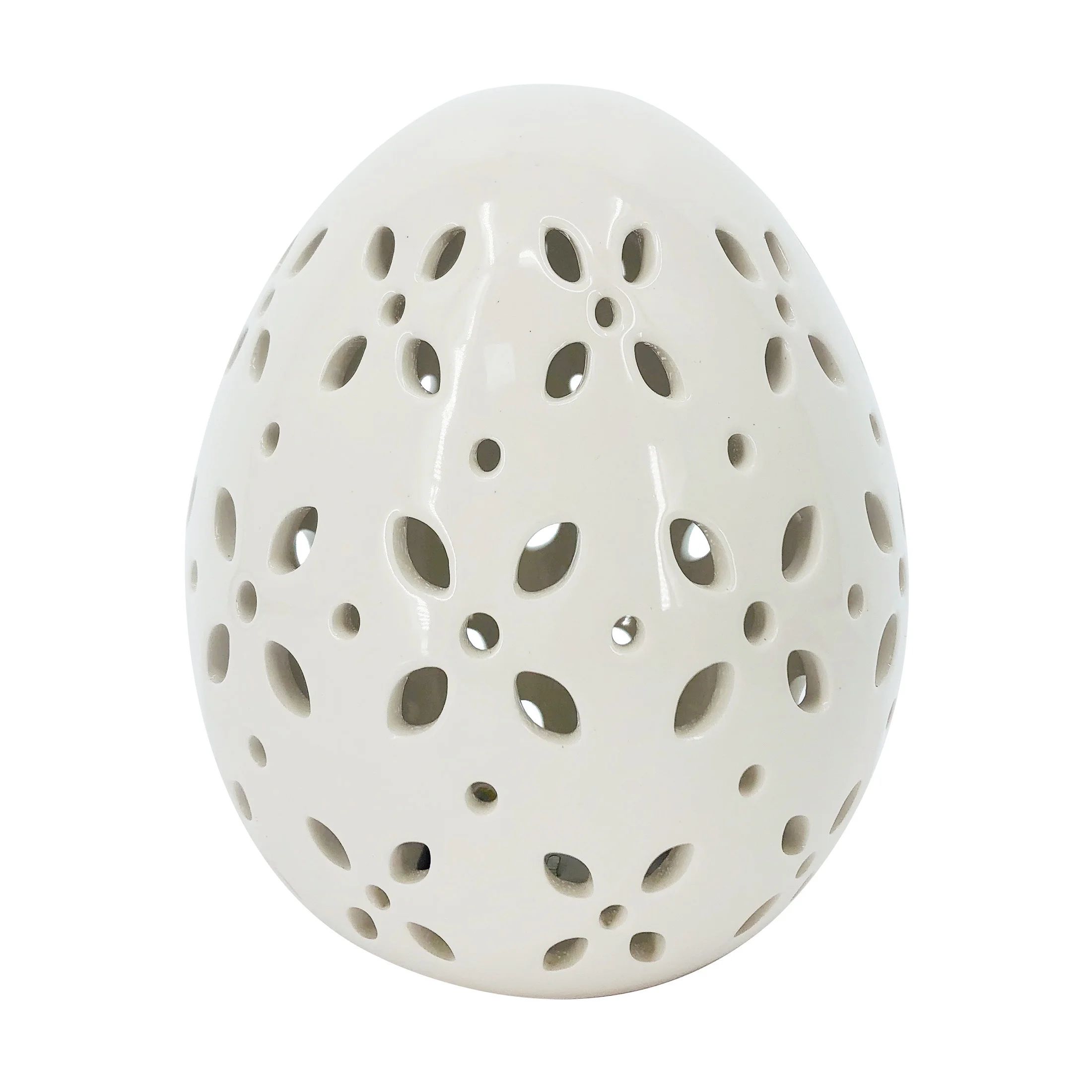 Way to Celebrate 7 in Large Easter LED White Ceramic Egg, 1.58 lb - Walmart.com | Walmart (US)