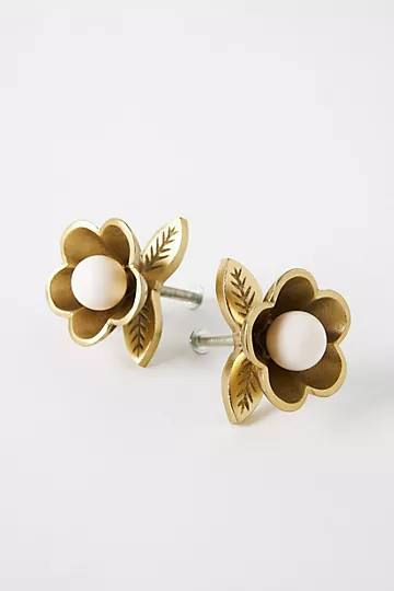 Nena Flower Knobs, Set of 2 | Anthropologie (US)