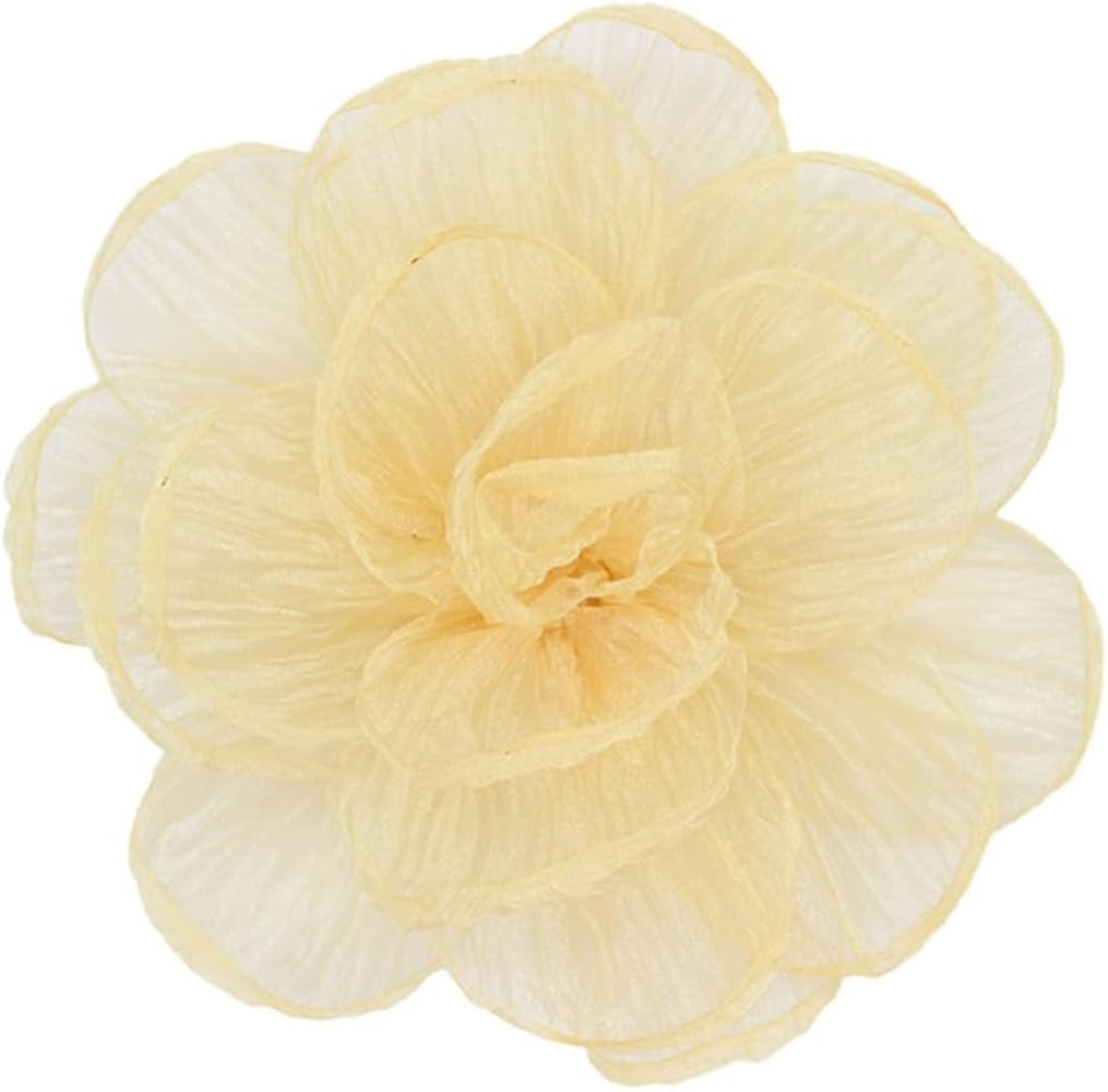 Exaggerated Organza Rose Flower Large Brooch Pin for Women Elegant Fabric Floral Oversized Lapel ... | Amazon (US)