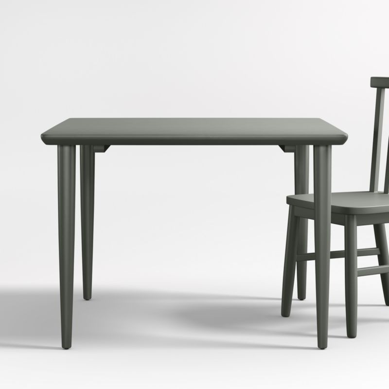 Hampshire Olive Green Wood Square Kids Play Table + Reviews | Crate & Kids | Crate & Barrel