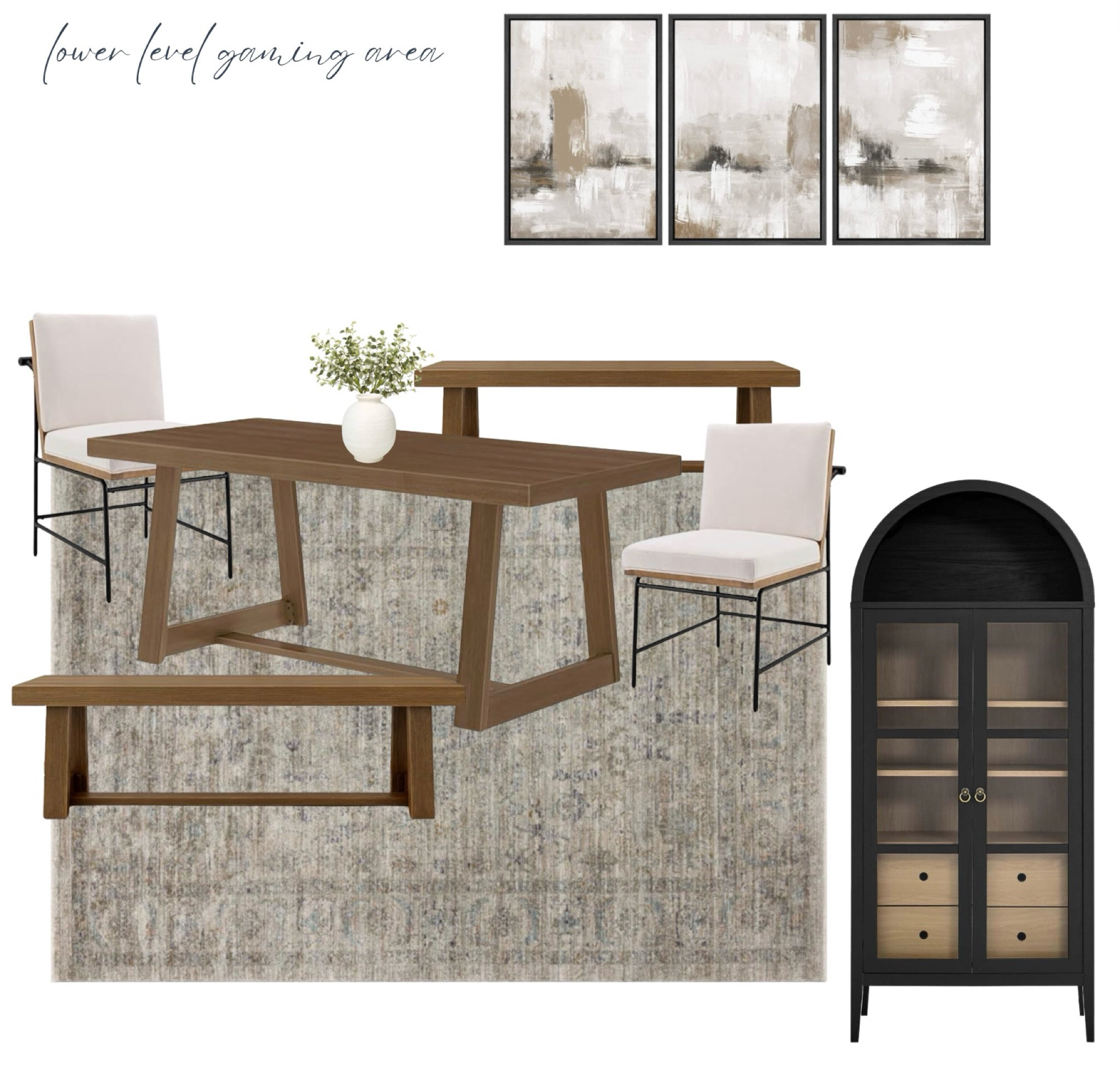 Part of my coastal spec home - this is a lower level gaming area for hanging out and dining! So pretty, so neutral, and so affordable!

#LTKhome #LTKSpringSale #LTKsalealert