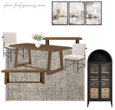 Part of my coastal spec home - this is a lower level gaming area for hanging out and dining! So pretty, so neutral, and so affordable!

#LTKhome #LTKSpringSale #LTKsalealert