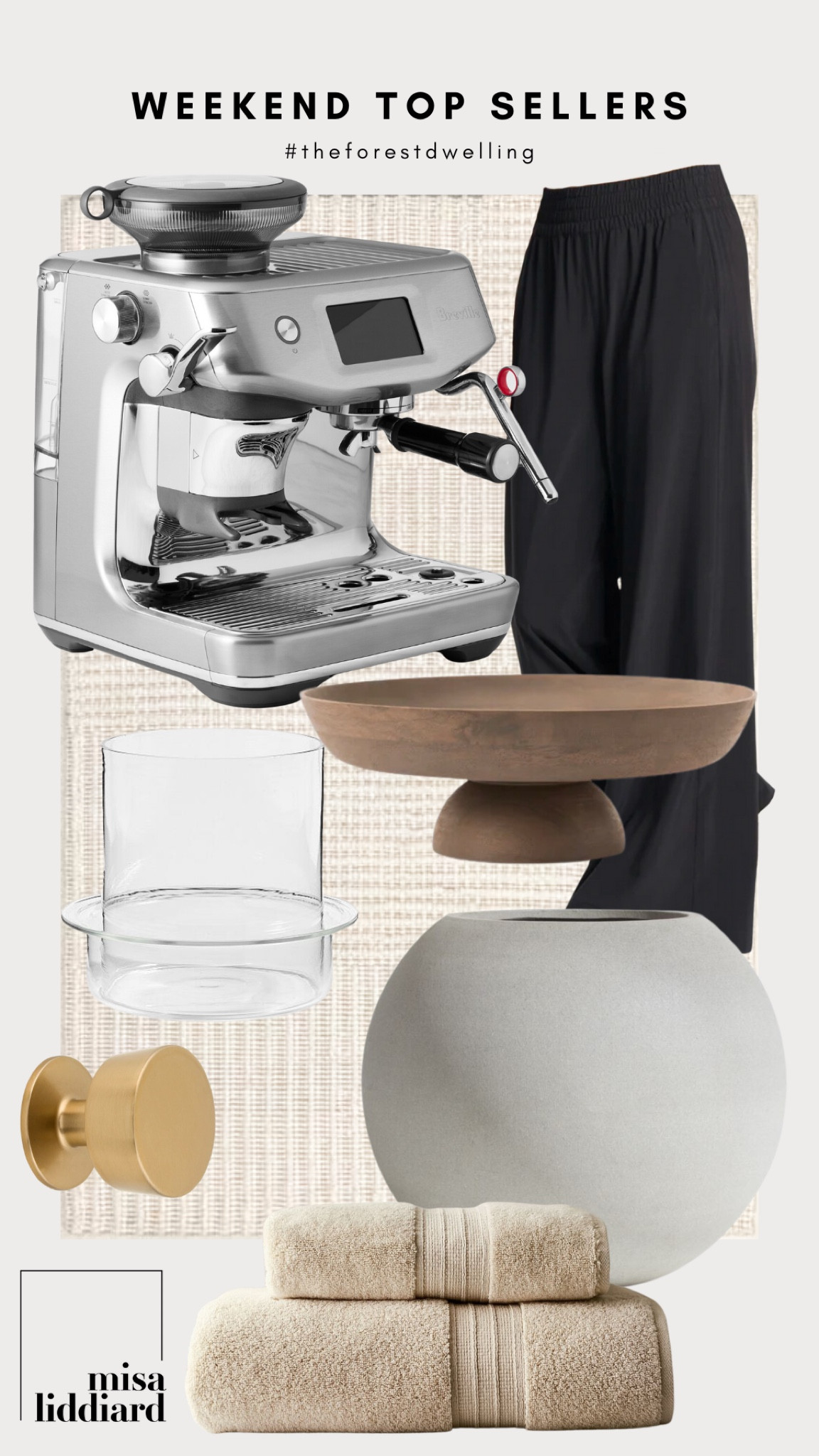 Top sellers from over the weekend! So many of my own personal favorites. The wide leg pants from Vuori are a staple in my wardrobe. The Breville espresso machine has been such a game changer for me! The sphere planter from Crate & Barrel looks great indoor or outdoor and I also have it in black.

#LTKhome #LTKstyletip