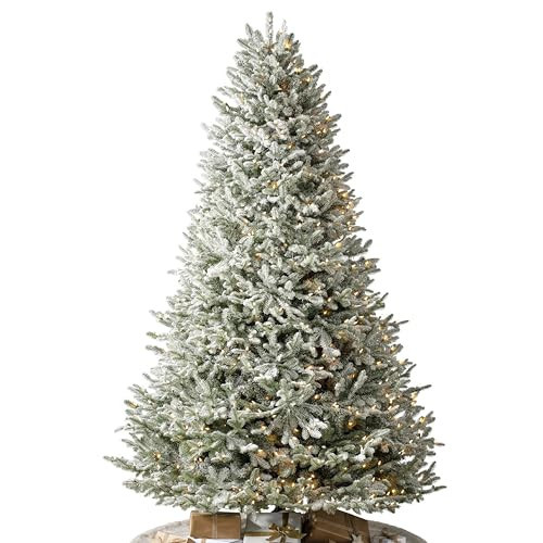 Balsam Hill Frosted BH Balsam Fir - Snow-Kissed Artificial Christmas Tree with True Needle Foliage and LED Clear Lights, 7.5' | Amazon (US)