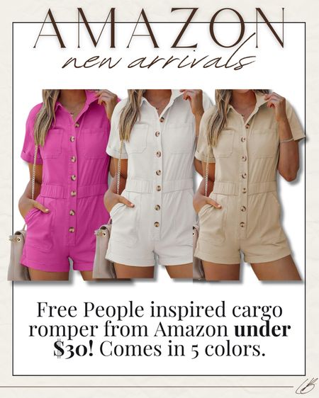 Free People lookalike rompers from Amazon, comes in 5 colors and is only $30! 
#founditonamazon 

#LTKStyleTip #LTKSeasonal #LTKFindsUnder50