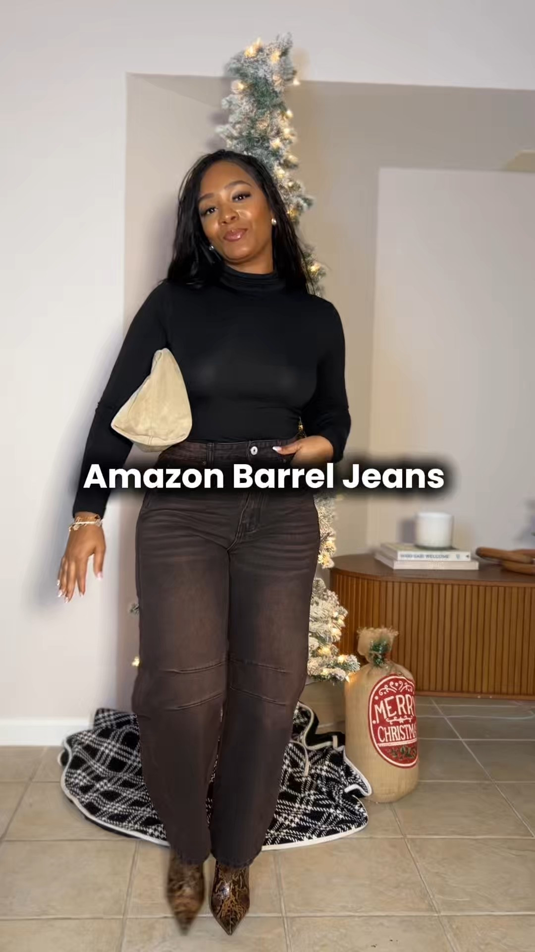 Amazon barrel jeans you need under $50 
Wearing a size 6 in jeans 
Small in top 

#LTKFindsUnder50 #LTKFindsUnder100