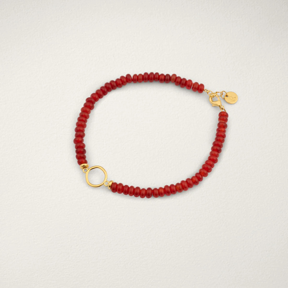 Sienna Red Agate Beaded Bracelet | Charm Compatible | Raiz | Raiz