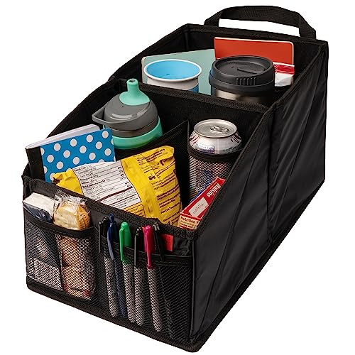 Lusso Gear Car Seat Organizer - Built-In Car Cup Holders & Mesh Pockets - Foldable Back Seat Orga... | Amazon (US)