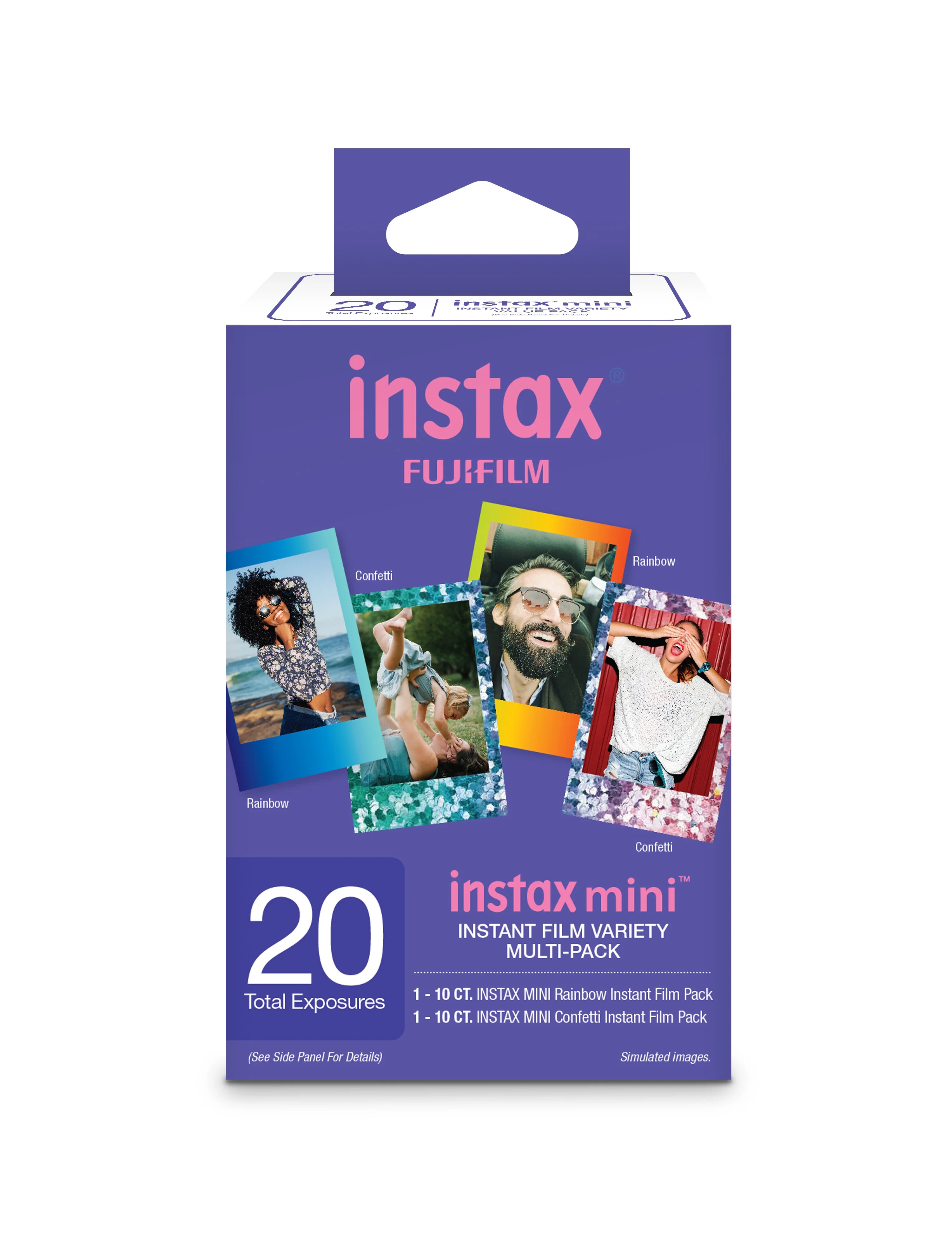 Fujifilm Instax Mini Instant Film Value Pack (Mini Rainbow and Mini Confetti), 20 exposures | Walmart (US)