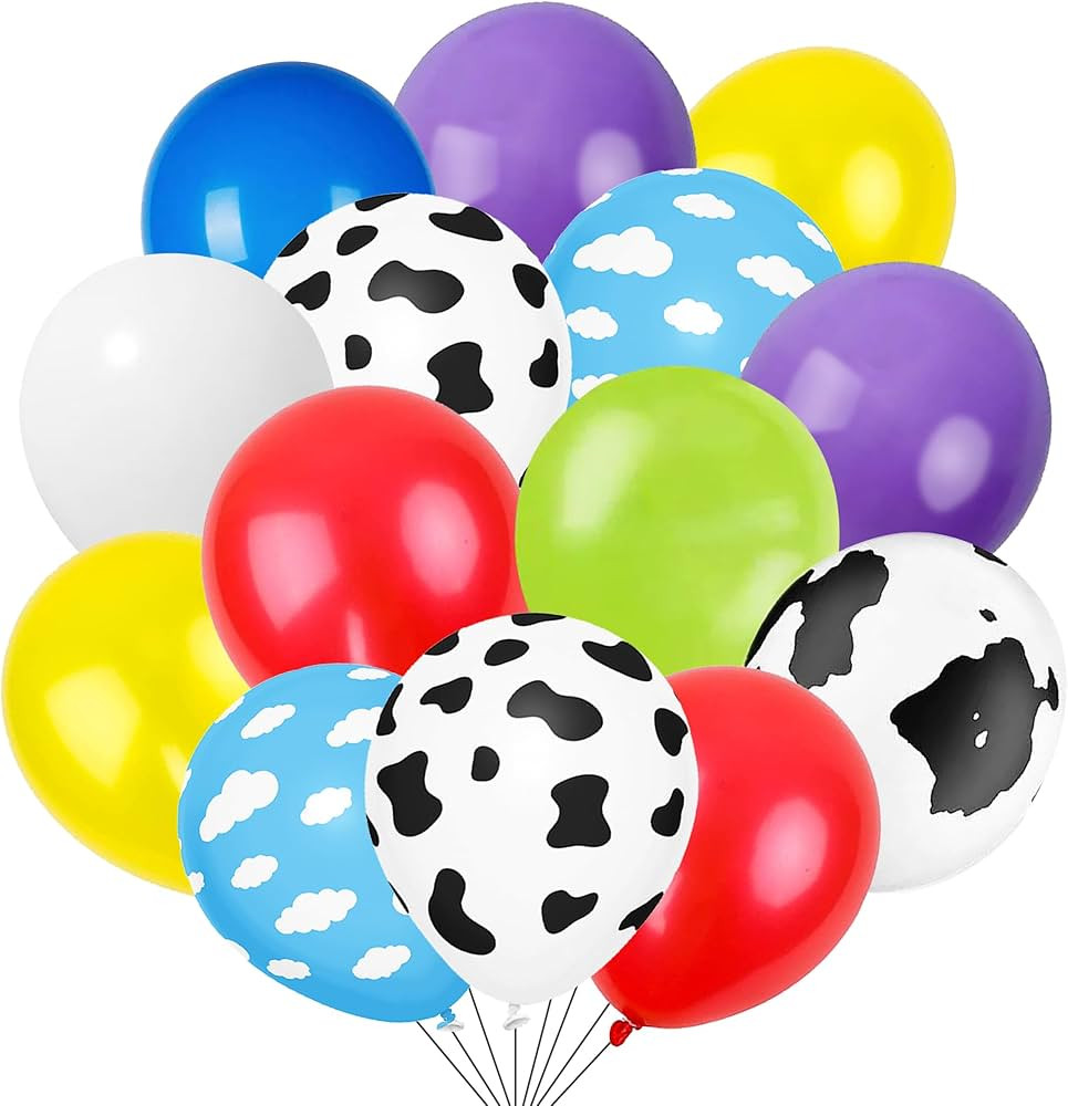 Cartoon Story Balloons Inspired Story Birthday Party Supplies Decorations Cow Print Cowgirls Ball... | Amazon (US)