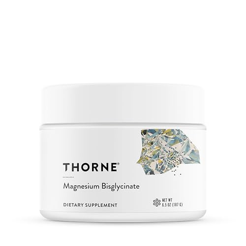 THORNE - Magnesium Bisglycinate - Powdered Magnesium Formula - Support Restful Sleep, Muscle Relaxation, Heart Health, and Metabolism* - NSF Certified for Sport - 60 Servings - 6.5 Oz Jar | Amazon (US)