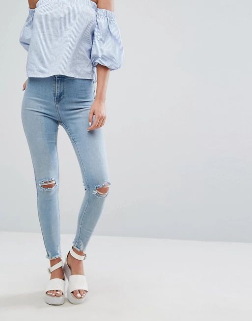 New Look Skinny Ripped Knee Jeans | ASOS UK