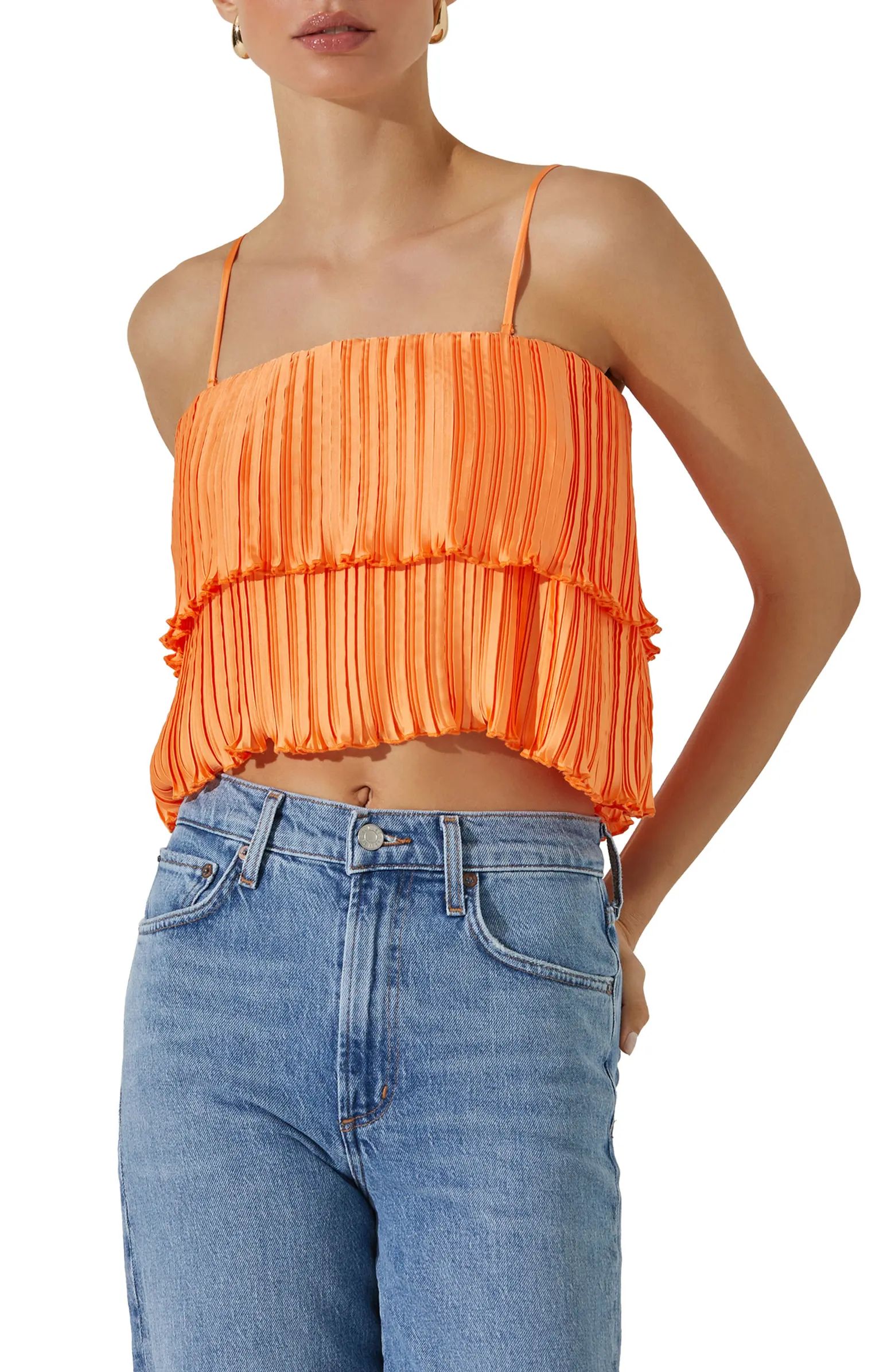ASTR the Label Pleated Tiered Convertible Camisole | Nordstrom | Nordstrom
