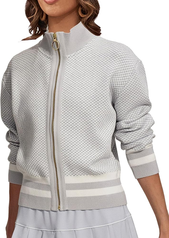 SuperPrity Cardigan Sweaters for Women Long Sleeve Zip Up Lightweight Knit Jacket 2024 Fashion Fa... | Amazon (US)