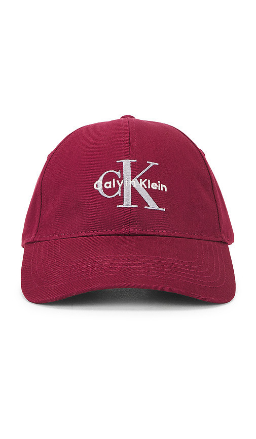 Calvin Klein Monologo Embroidery Baseball Cap in Red. | Revolve Clothing (Global)