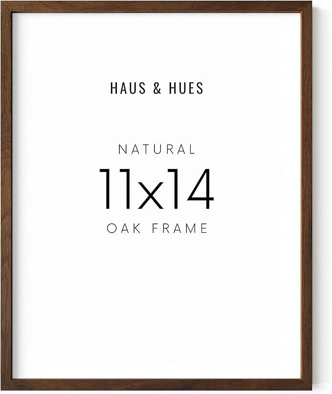 HAUS AND HUES Walnut 11x14 Wood Picture Frames - Set of 1 Wall Picture Frames for Bedroom, Wooden... | Amazon (US)