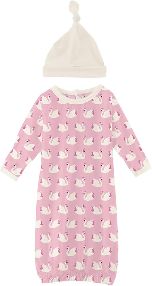 KicKee Pants Layette Gown & Single Knot Hat Set, Adorable Print, Newborn to Six Months, Super Soft Baby Clothes | Amazon (US)