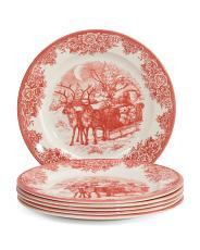 6Pk Santa Sleigh Dinner Plates | TJ Maxx