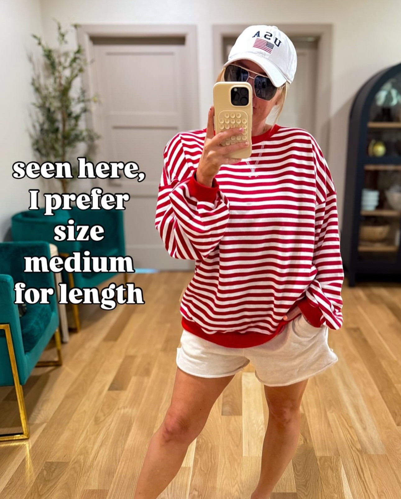 Some of my favorite pullovers!! I like to get a size medium for added length. Perfect for the Fourth of July ❤️🤍💙

Mom style, summer outfit, festive, red white blue 

#LTKOver40 #LTKSeasonal #LTKMidsize