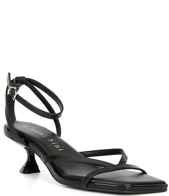 Gianni Bini Andi Leather Strappy Kitten Heel Sandals | Dillard's | Dillard's