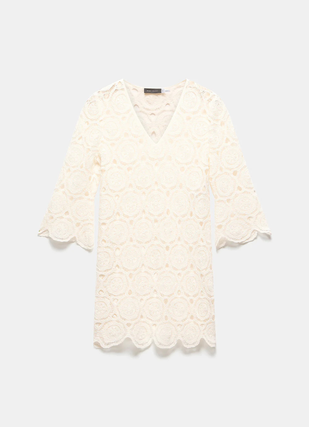 Cream Crochet Beach Cover Up | Mint Velvet