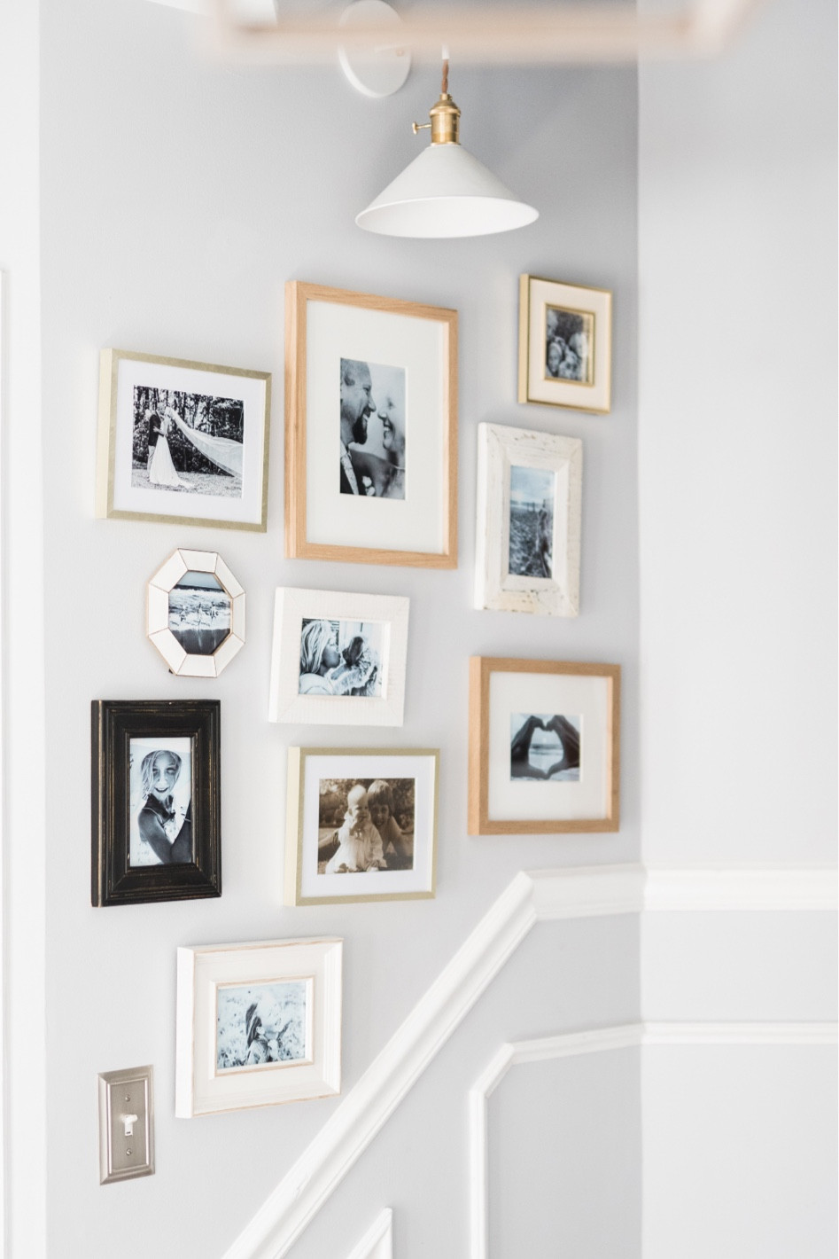 Gallery wall frames. Single photo frames, wood frames, gold frame, black frame, picture frame. Wall frame, 5x7 frame, Target Frames. Wall Sconce, Wall Light Fixture, white wall sconce, gold wall sconce, cone wall light. Amazon. #frame #target #gallerywall
