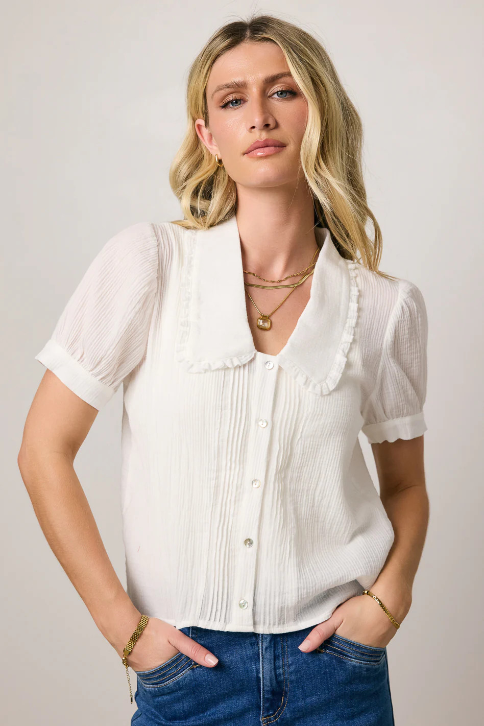 Kinley Sheer Blouse | Böhme US