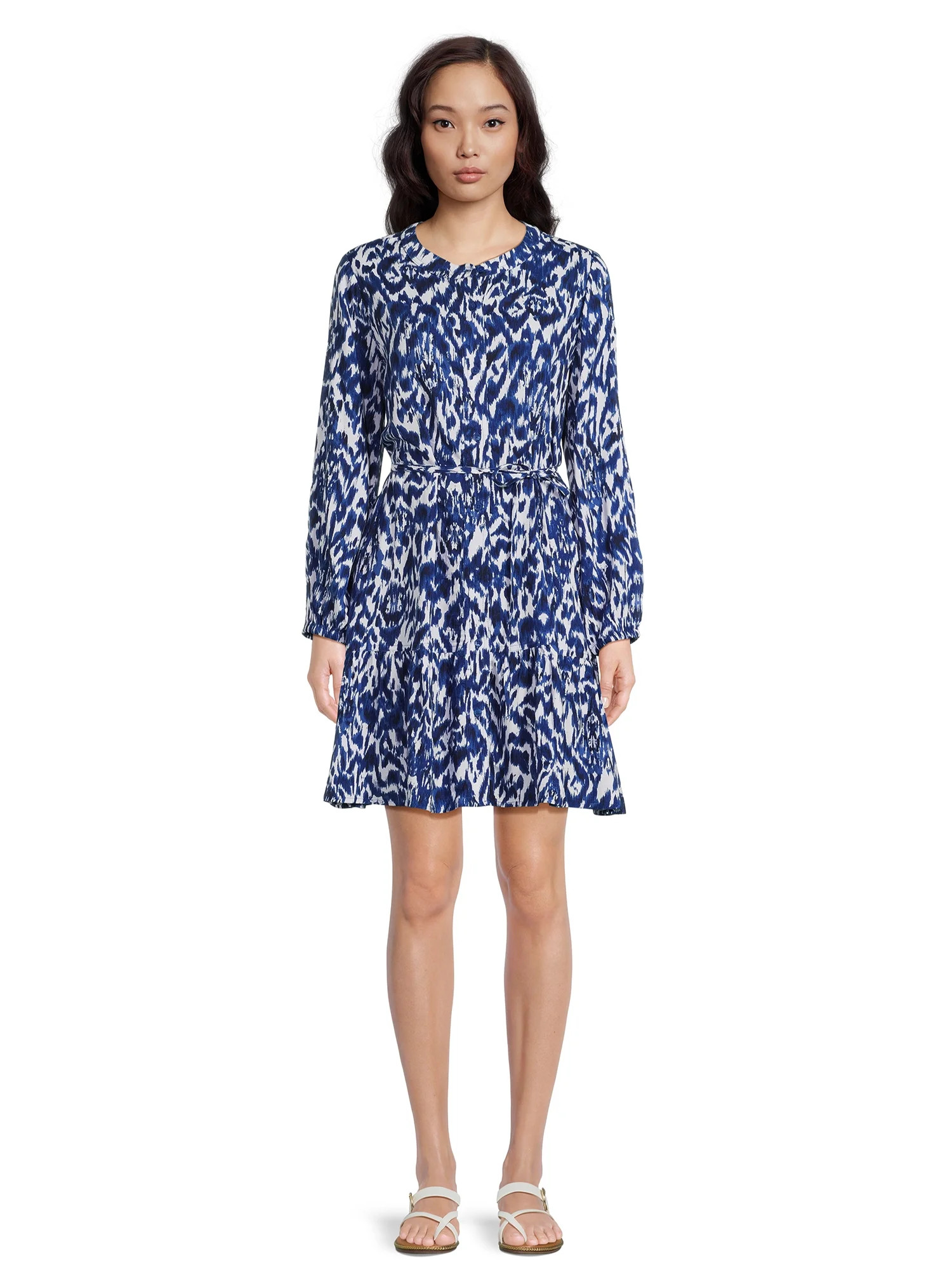 beachlunchlounge Women's Tiered Shirt Dress, Sizes XS-XXL | Walmart (US)