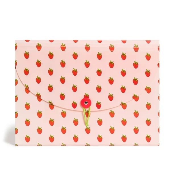 U Brands 13 Pocket Strawberry Expandable File Folder, Pink Strawberries, 6249U | Walmart (US)