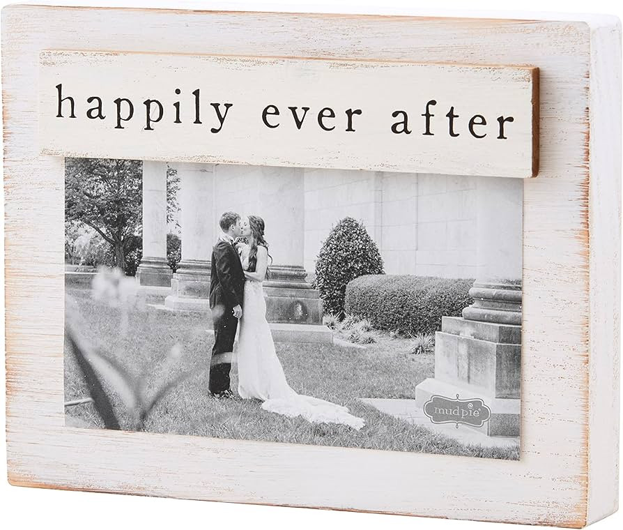 Mud Pie Magnetic Wedding Block Frame,White | Amazon (US)