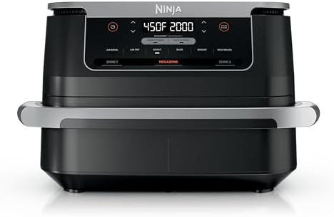 Ninja Foodi Air Fryer | 6-in-1 with 7-QT MegaZone & Basket Divider for Large Proteins & Full Meal... | Amazon (US)