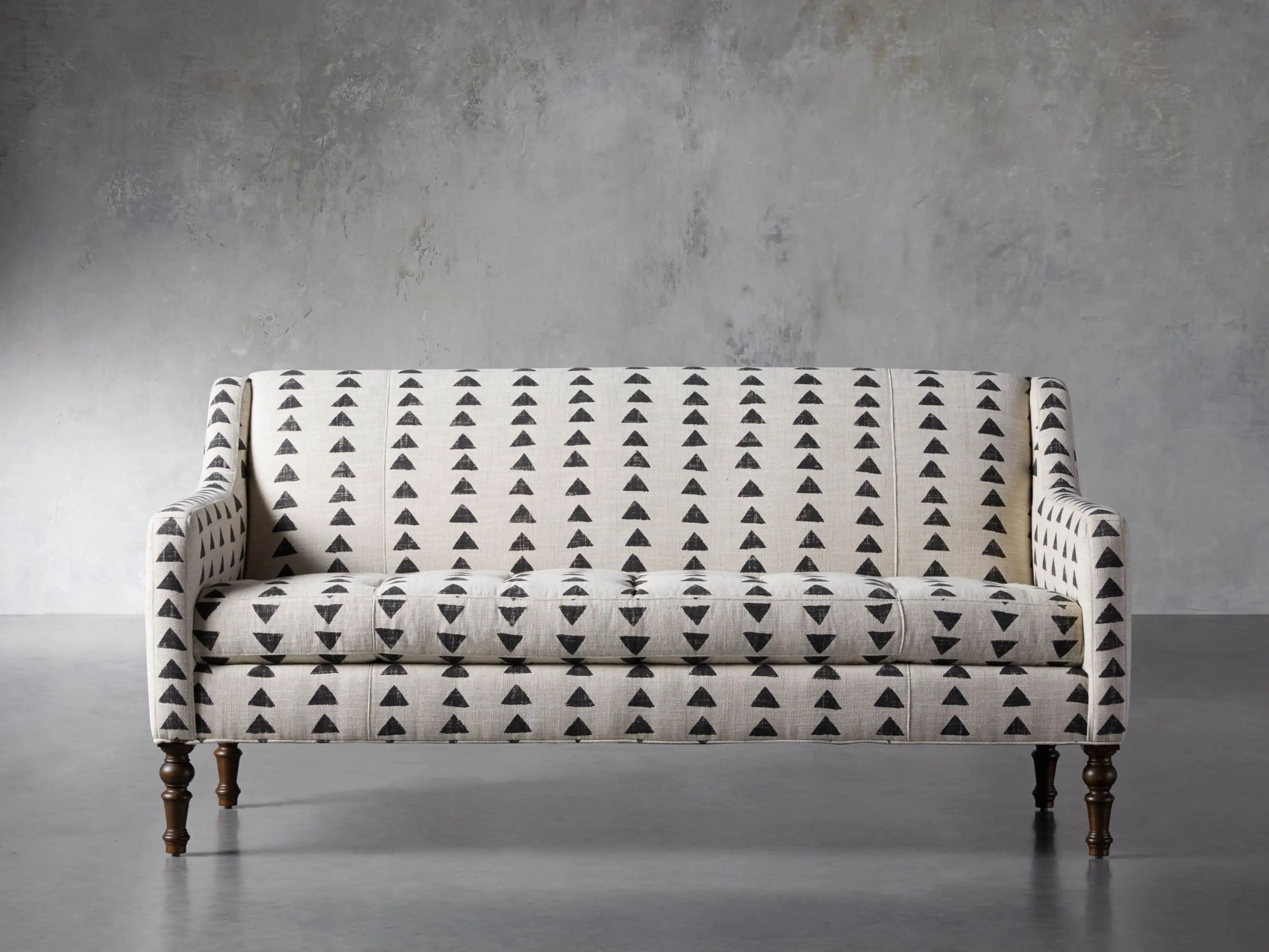 Fenwick Settee in Nomadic Fossil | Arhaus