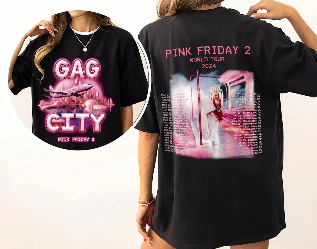 Nicki Minaj Pink Friday 2 Tour Shirt, Gag City Shirt, Nicki Minaj World Tour Shirt, Nicki Minaj S... | Etsy (US)