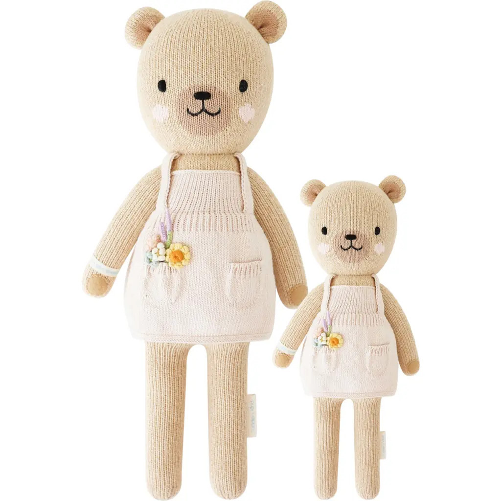 cuddle+kind Little Goldie the Honey Bear Stuffed Animal in Pink at Nordstrom | Nordstrom