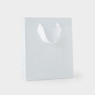 Slate Blue Dot Small Gift Bag Gray/White - Sugar Paper™ + Target | Target