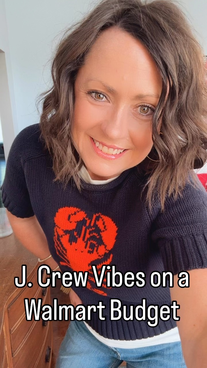 This lobster sweater is giving J.Crew factory vibes, but on a Walmart budget.  I paired it with my favorite basic white tank barrel jeans from Old Navy and leopard Mary jeans from Amazon. ￼

#LTKootd #LTKOver40 #LTKgrwm