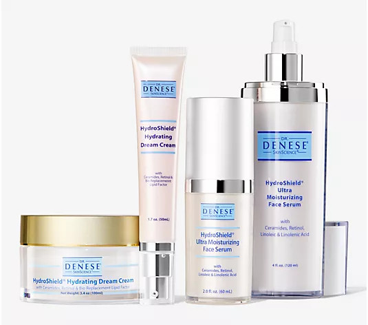 Dr.Denese HydroShield Serum & Dream Cream 4pc Home & Away Set - QVC.com | QVC