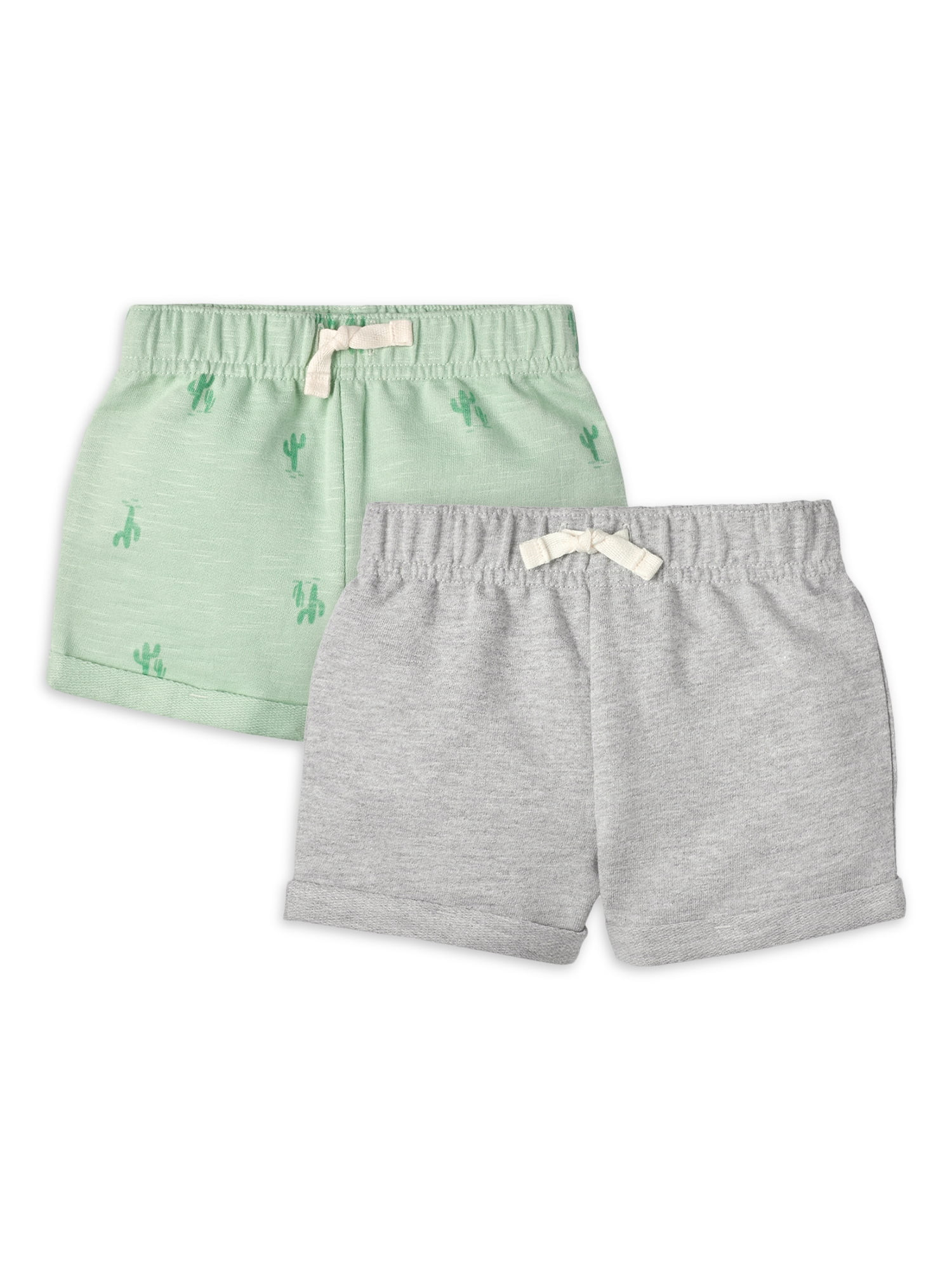 Modern Moments by Gerber Baby Boy Roll Cuff Shorts, 2 Pack, Sizes 0/3M-24M | Walmart (US)