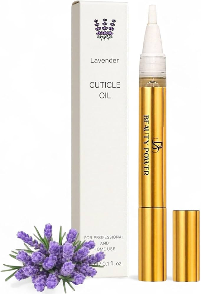 Nail Oil Cuticle Pen - Lavender - Nail Strengthener & Growth Serum with Vitamin A, D, E, B5, Grap... | Amazon (US)