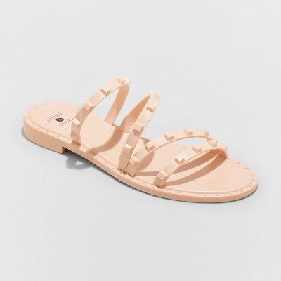 Women&#39;s Liv Jelly Slide Sandals - Shade &#38; Shore&#8482; Blush 7 | Target