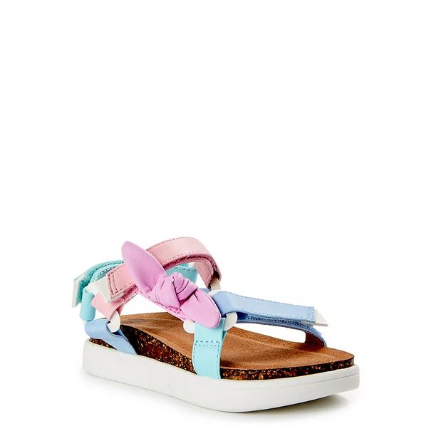 Wonder Nation Toddler Girls Floral Flatform Sandals, Sizes 7-12 - Walmart.com | Walmart (US)