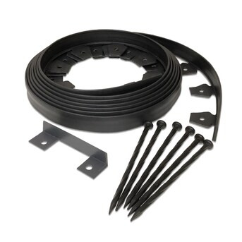 EasyFlex 20-ft x 1.5-in No-Dig Black Plastic Landscape Edging Roll Stakes Included | Lowe's